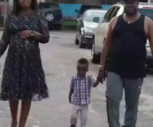 Photos: Nollywood Comic Actor, John Okafor Steps Out With His Pregnant Wife & Adorable Son 